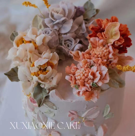 【春末初夏】刮刀花+韩式豆沙裱花｜自然系韩式裱花（默认火芒夹心） 商品图0