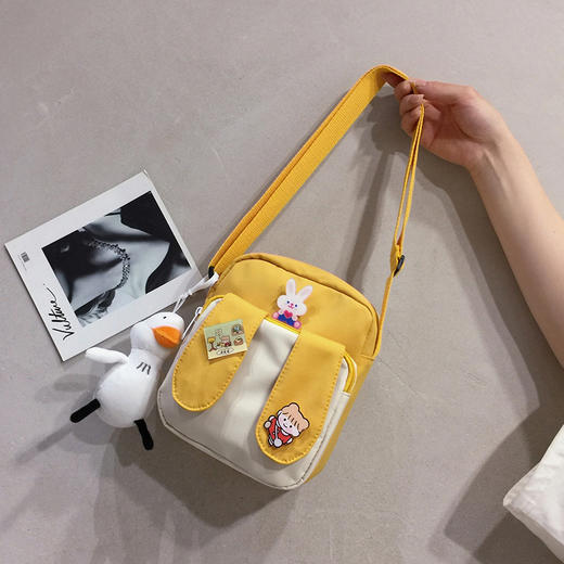 皮卡诺斜挎包713送徽章不含挂饰可爱帆布包包女2022新款日系原宿单肩包夏季休闲少女百搭斜挎小包 商品图6