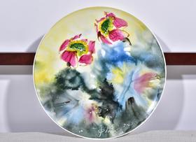 印象彩《荷韵》瓷盘