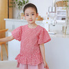 【设计师款蓬蓬袖】龙之涵荷叶摆蓬蓬袖短袖上衣  高支盐缩工艺 全棉 女童荷叶摆短袖上衣 商品缩略图4