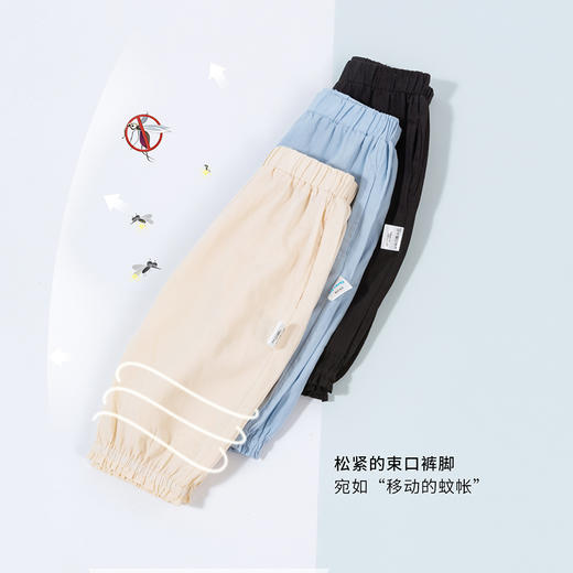 贝贝怡夏季儿童薄款休闲裤新款女童七分防蚊裤清凉时尚裤子222K2378
 商品图2