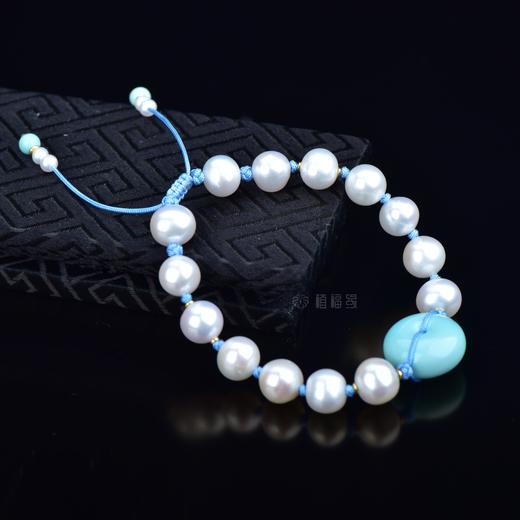 【平安是福】蓝松平安扣珍珠手链-CB2204087 商品图4
