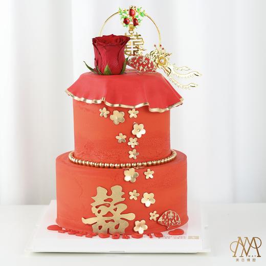 【3990】中式红色主题·婚礼蛋糕 商品图1