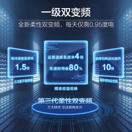 海尔（Haier ）京馨系列601升双变频风冷无霜对开门冰箱干湿分储玻璃面板大容量母婴冰箱BCD-601WGHSS58BYU1 商品图2
