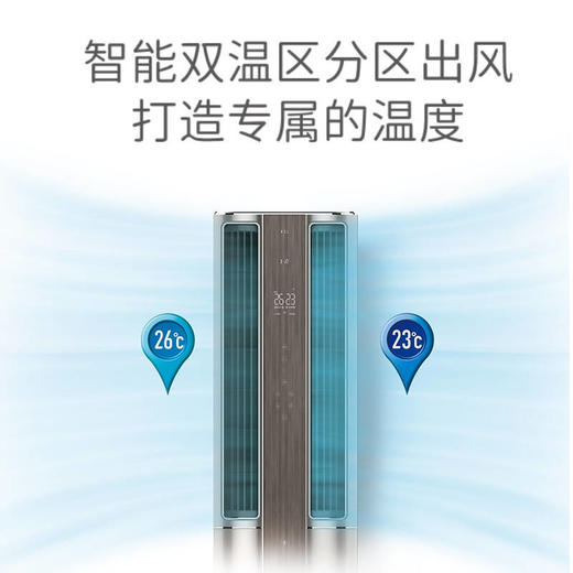 TCL大3匹 新一级能效变频冷暖 T睿 智能 母婴级柔风 双温区空调立柜机KFRd-72LW/DBp-TR21+B1 商品图2