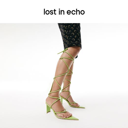 lost in echo x ZHANGJIAYI 尖头交叉夹趾细绑带凉鞋 商品图0