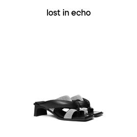 【下架】lost in echo 不无聊凉鞋系列 面包填充高跟夹脚凉拖凉鞋
