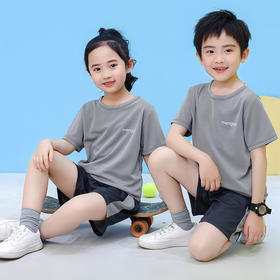 儿童运运短袖速干T恤两件套装 夏季男童女童背心速干中大童足球服
