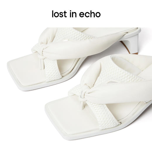 【下架】lost in echo 不无聊凉鞋系列 面包填充高跟夹脚凉拖凉鞋 商品图3