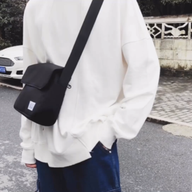 皮卡诺包6061挎包男潮帆布邮差包日系简约复古宽肩带斜挎包女文艺学生单肩包小