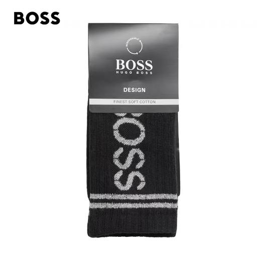 百货世界-HUGOBOSS雨果博斯男士2022春夏新款混纺撞色条纹短袜两双装 商品图0