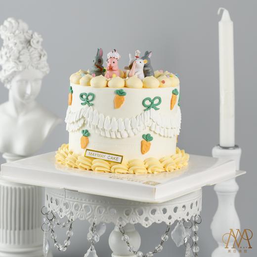 B3973“奶系复古·小兔派对蛋糕” 商品图1