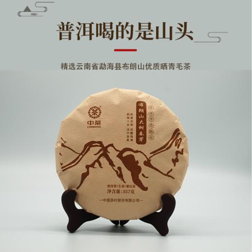 【自营】中茶 普洱5年陈布朗大树春芽生茶357g（礼盒装） 商品图1