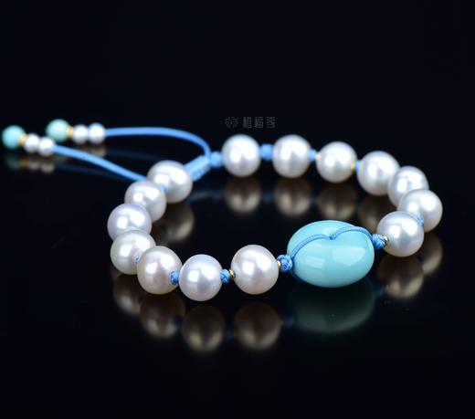 【平安是福】蓝松平安扣珍珠手链-CB2204087 商品图2