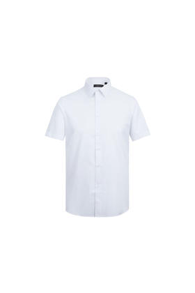 callisto白色棉混纺短袖衬衫  SPSTST01WH