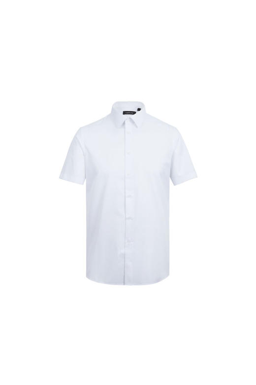 callisto白色棉混纺短袖衬衫  SPSTST01WH 商品图0