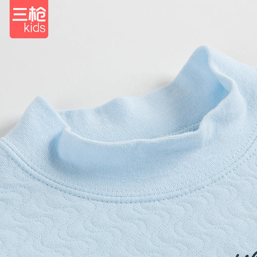 Threegun三枪 【暖棉】男童半高领儿童保暖内衣套装-28795D111 商品图2