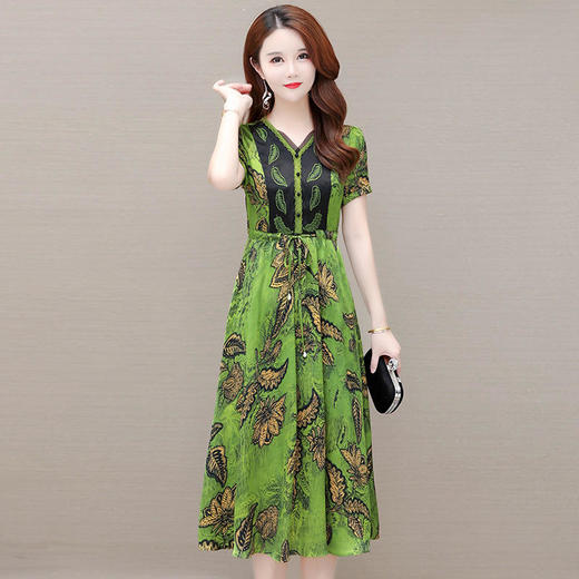 YWE-CR-AD22648夏季新款修身气质优雅小个子a字裙子 商品图2