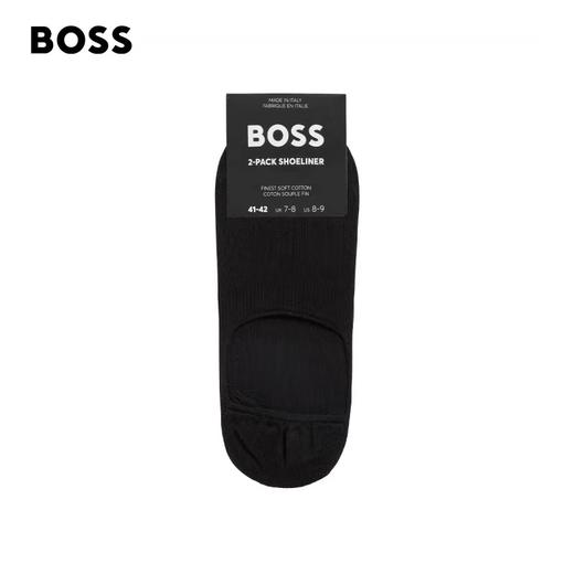 百货世界-HUGOBOSS雨果博斯男士经典款棉质混纺隐形船袜两双装 商品图1