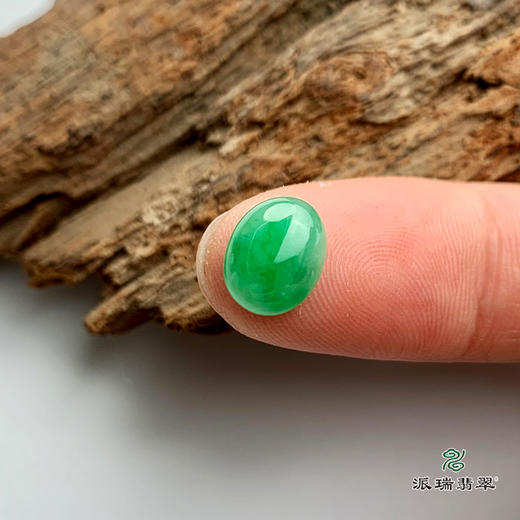派瑞翡翠 翡翠戒面 冰种 绿色 商品图3