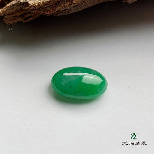 派瑞翡翠 翡翠戒面 冰种 绿色 商品图0