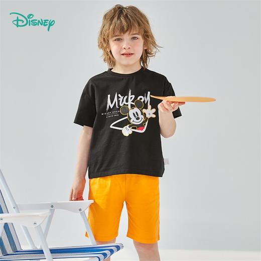 迪士尼夏季新款儿童短袖套装米奇卡通印花男童两件套 商品图3