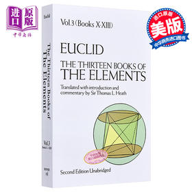 【中商原版】欧几里得：几何原本3 英文原版 The Thirteen Books of the Elements Vol.3 Euclid