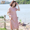 佐尔美2022夏季新款 桑蚕丝真丝弹力桑波缎连衣裙女E12LS96 商品缩略图2