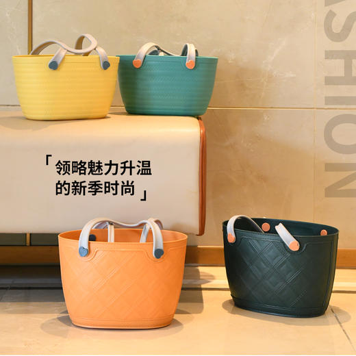润跃-编织纹手提篮 大小2个组合套装 商品图6