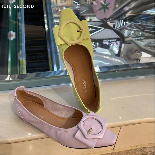 IUIU SECOND2022春夏新款糖果色舒软平底鞋浅口单鞋U22AE10551 商品图5