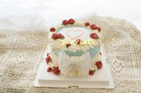 粉蓝渐变蝴蝶结款