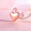 周六福18K金钻石母贝吊坠女 心有锁属 爱心锁设计璀璨告白颈饰 商品缩略图2