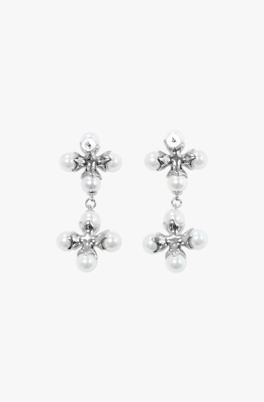 deepmoss x ATELIERSÓ - 双十字金属珍珠耳钉（小） 商品图2