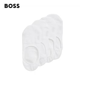 百货世界-HUGOBOSS雨果博斯男士经典款棉质混纺隐形船袜两双装