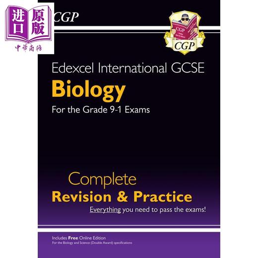 【中商原版】英国CGP原版 Edexcel IGCSE Biology Chemistry Physics 爱德思考试 物理 化学 生物 备考套装3册 在线版 含答案 商品图1