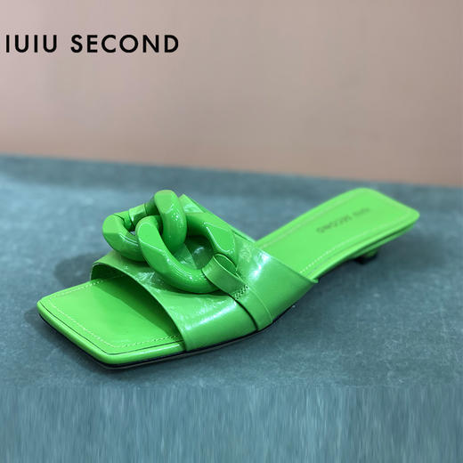 IUIU SECOND 夏季超火链条元素时尚凉拖鞋 商品图4
