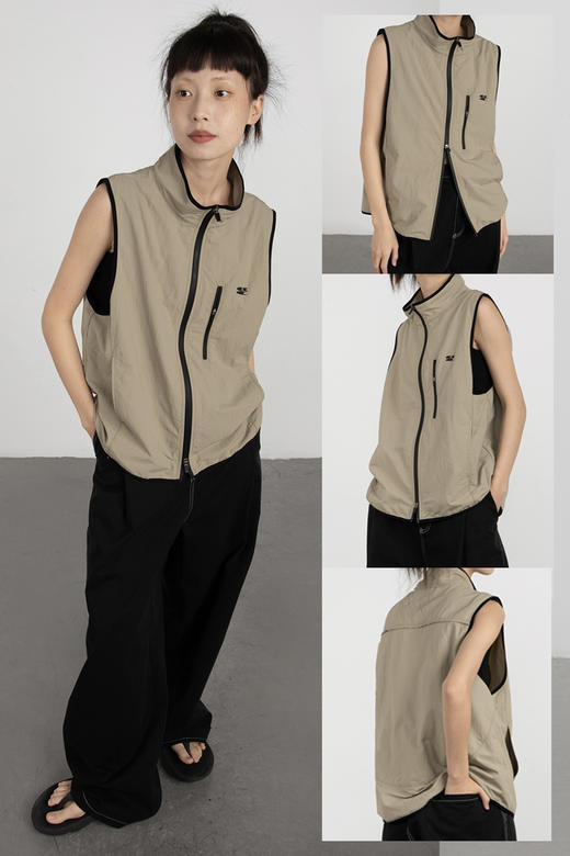 CryingCenter山系户外双向拉链 挡风骑行徒步马甲背心哭喊中心 商品图5