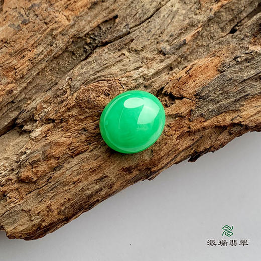 派瑞翡翠 翡翠戒面 冰种 绿色 商品图0