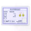 JX-2612-6古风玉石耳坠带证书925银镀金竹节冷珐琅镶嵌和田玉耳环 商品缩略图2