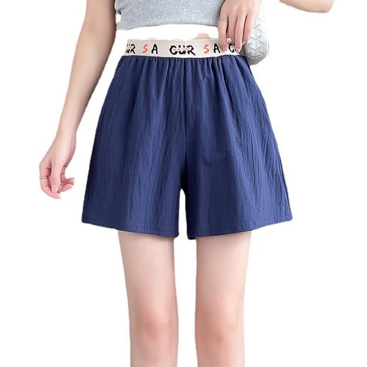 2022新款短裤女棉夏宽松跨境裤显瘦松紧腰休闲外穿麻短裤女 商品图4