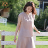 佐尔美夏季新款 桑蚕丝真丝无袖鬼绉衬衣女E12CS116 商品缩略图3