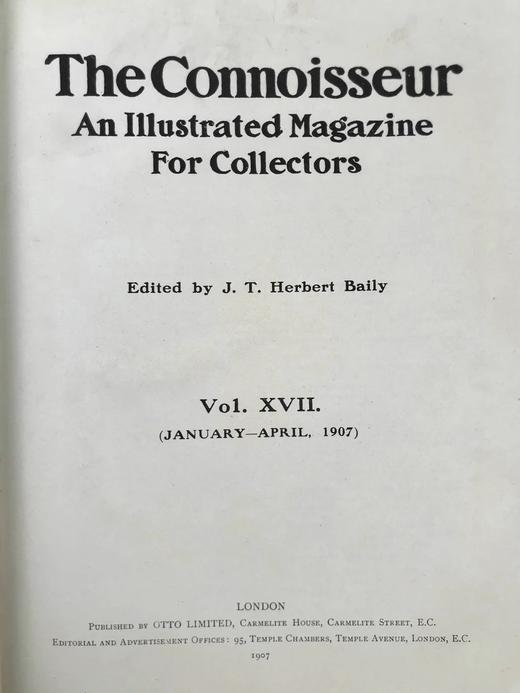 1907年1-4月 鉴赏家杂志 数百幅插图 漆布精装16开 商品图2