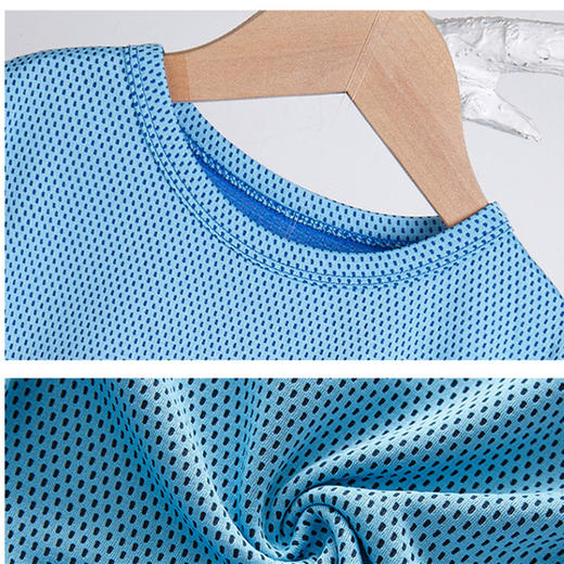 儿童运运短袖速干T恤两件套装 夏季男童女童背心速干中大童足球服 商品图2