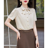夏季短袖职业衬衫白色上衣职业装百搭通勤衬衣 商品缩略图4
