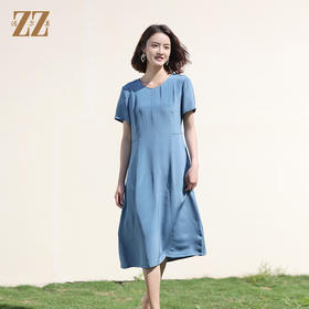 佐尔美2022夏季新款 重磅桑蚕丝真丝连衣裙女E12LS68