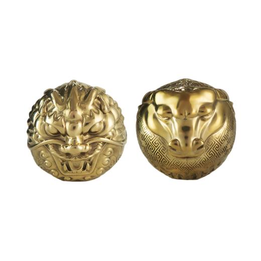 双大师联合制作 民间掌珠 十二生肖金球 商品图0