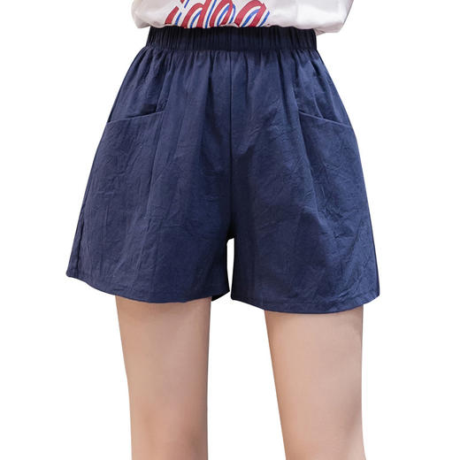 休闲薄款2020新款棉麻短裤女高腰夏纯棉宽松显瘦韩版三分热裤夏 商品图4