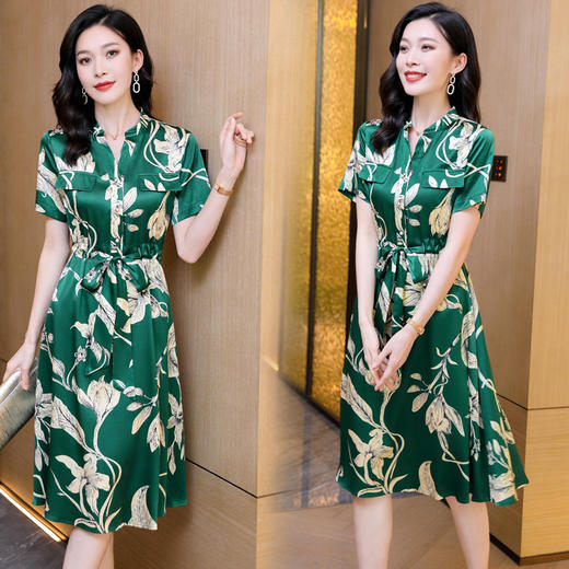 ASE-9328   V领气质时尚百塔女式连衣裙 商品图1