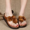 AL-新款民族风女拖鞋森系花朵厚底女鞋夏坡跟女式人字凉拖鞋 商品缩略图1