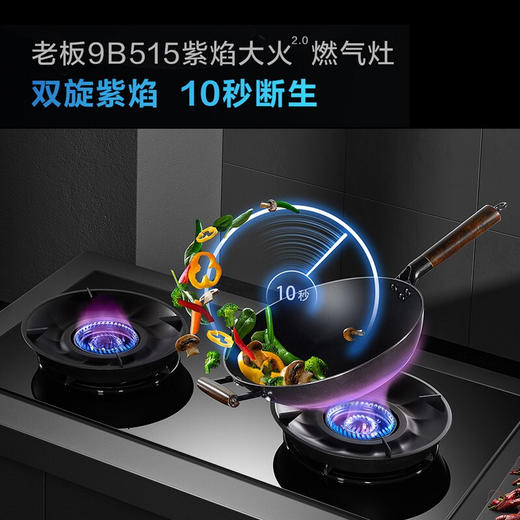 老板 （Robam ）5.0KW大火力 76%热效率 钢化玻璃 全进风 脉冲式燃气灶JZT-9B515 商品图1